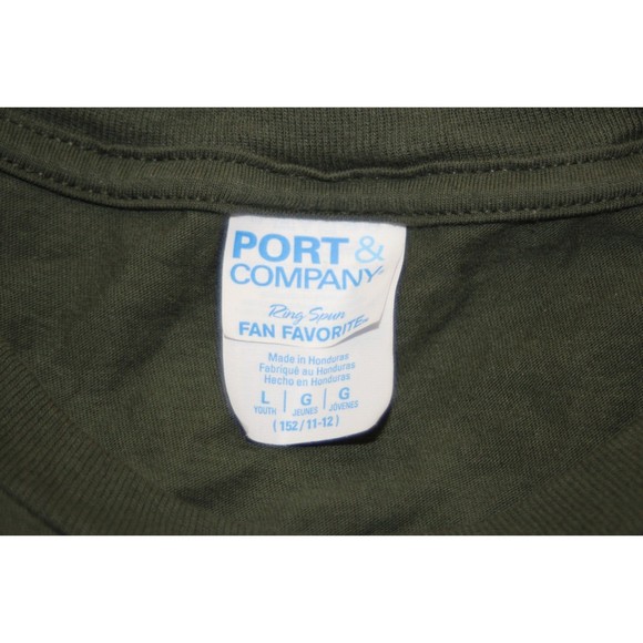 Port & Company Womens Olive Green Please Don't Make Me Do Stuff T-Shirt Size L - Picture 5 of 5